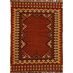 Hand woven Wool And Jute Rug (8 X 106)