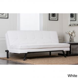 Abbyson Living Abbyson Living Newport Double Cushion Convertible Sofa White Size Twin