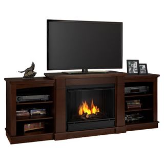 Real Flame Hawthorne 75 TV Stand with Gel Fireplace 2222 BO / 2222 DE Finish
