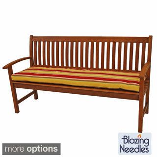 Blazing Needles All weather Outdoor Three seater Bench Cushion