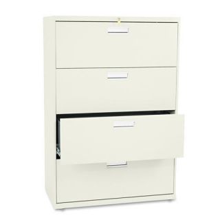 Hon 600 Series 36 inch wide Putty Four drawer Lateral File Cabinet