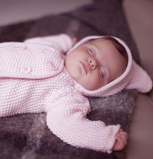 new baby cotton hooded cardigan pink by the little tailor