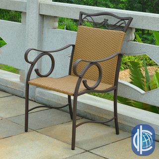 International Caravan International Caravan Valencia Resin Wicker/ Steel Frame Chairs (set Of 2) Brown Size 2 Piece Sets