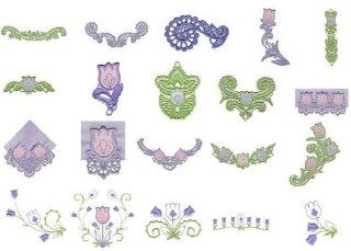 OESD Embroidery Machine Designs CD SPRING LACE APPLIQUE