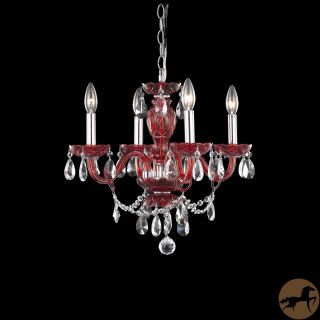 Christopher Knight Home Red 4 light Chandelier