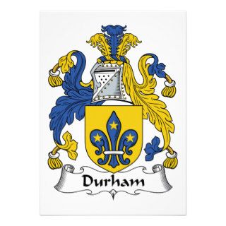 Durham Family Crest Custom Invitations