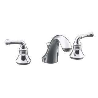 Kohler K 10272 4a cp Polished Chrome Forte Widespread Lavatory Faucet With Traditional Lever Handles