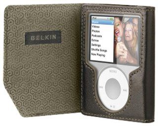 Belkin F8Z267 BRN Leather Folio for iPod Nano 3rd Generation  Video (Brown)   Players & Accessories