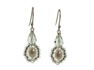 pearl and crystal earrings by hermione harbutt