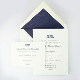 annes letterpress wedding invitation by piccolo
