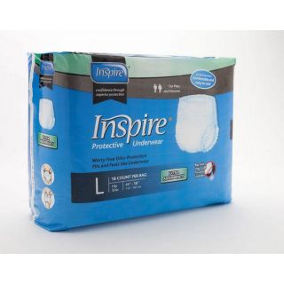 Inspire Extra Absorbency Protective Underwear Large (case Of 72)