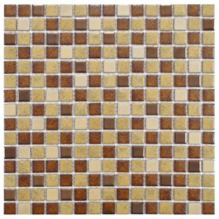 Somertile 12.25x12.25 in Metal Downtown 3/4 in Beige Porcelain Mosaic Tile (pack Of 10)