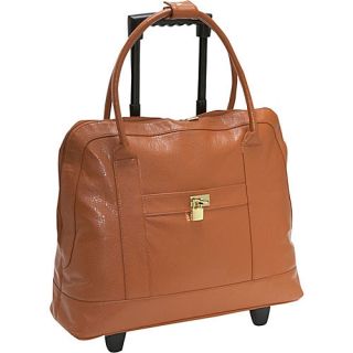 Murval Pebble Stone Faux Leather Tote on Wheels
