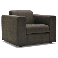 Barcelona Grey/ Dark Brown Fabric Chair