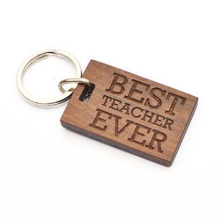 'best teacher ever' keyring by made lovingly made