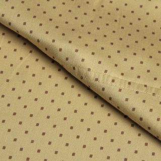 Elite Home Products Carlton Printed Dot Full size Sateen Sheet Set Tan Size Full