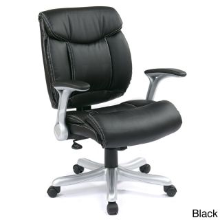 Office Star Products Work Smart Eco Leather Seat And Back Executive Chair Model Ech8967