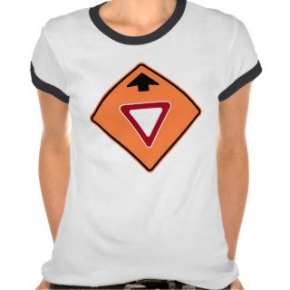 Yield Ahead Construction Zone Highway Sign Tshirts