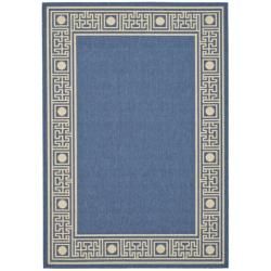 Contemporary Blue/ivory Indoor/outdoor Rug (710 X 11)