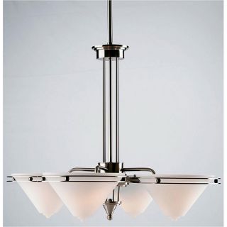 Vegas 4 light Steel Contemporary Chandelier