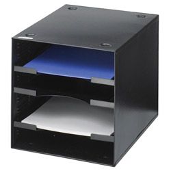Safco Desktop Black 4 compartment Organizer