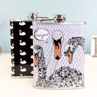 hola swan hip flask by lisa angel homeware and gifts