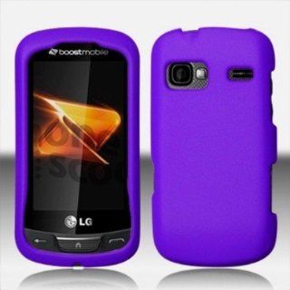 For LG Rumor Reflex/LN272 Hard RUBBERIZED Snap on Cover Case Purple Cell Phones & Accessories