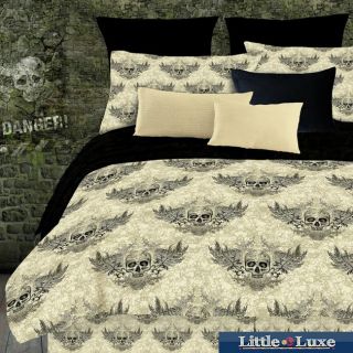 Veratex Street Revival Winged Skull 8 piece Full size Bed In A Bag With Sheet Set Multi Size Full