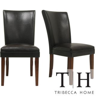 Tribecca Home Portman Faux Leather Parson Side Chairs