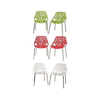 Birch Sapling Plastic Accent / Dining Chairs (set Of 2)