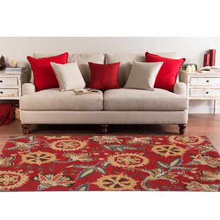 Meticulously Woven Contemporary Red Floral Framlingham Rug (710x10)