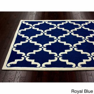 Nuloom Nuloom Handmade Luna Marrakesh Trellis Wool Rug (76 X 96) Blue Size 76 x 96