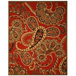 Hand tufted Wool Red Oriental Wool Rug (8 X 10)