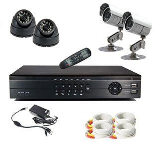 VVME 4 CH H.264 CCTV SECURITY DVR SYSTEM 4 1/3" Sony CAMERA 500GB HD  Complete Surveillance Systems  Camera & Photo
