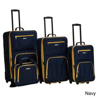 Rockland Deluxe 4 piece Expandable Rolling Upright Luggage Set
