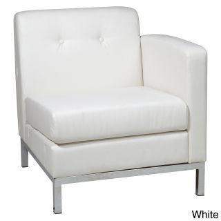 Wall St. Faux Leather And Chrome Right arm Chair