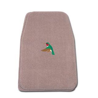 Beige Universal Fit Front Two Piece Floormat with HUMMINGBIRD Logo Automotive