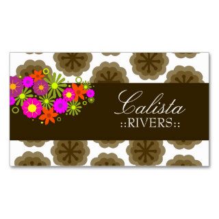 311 RETRO FLOWERS  WHITE BACK BUSINESS CARD