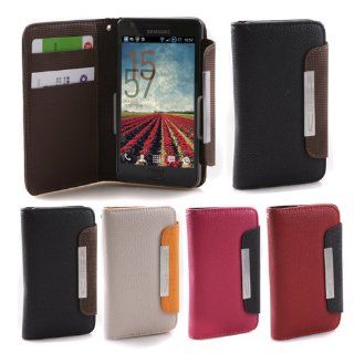 GMYLE (TM) Black PU Leather Folio Flip Wallet Book Style Slim Fit Case Credit Card Slot Holder Cover Pouch for Samsung Galaxy S II 2 i9100 Cell Phones & Accessories