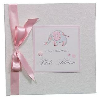 personalised baby elephant photo album by dreams to reality design ltd