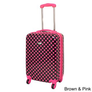American Travel 20 inch Polka Dot Expandable Lightweight Hardside Spinner Upright Carry on Luggage