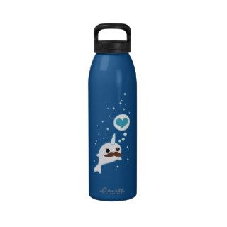 Cute Mustache Narwhal Drinking Bottles