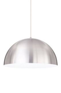 Tech Lighting 700TDPSP24SWS CF277 Powell Street   One Light Line Voltage Pendant, Satin Nickel Finish with Satin Nickel/White Shade   Ceiling Pendant Fixtures  