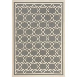 Poolside Anthracite/beige Indoor/outdoor Bordered Rug (4 X 57)