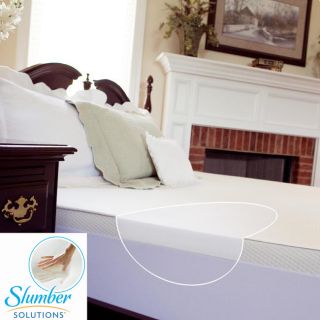 Slumber Solutions 2 inch Memory Foam Mattress Topper With Waterproof Cover