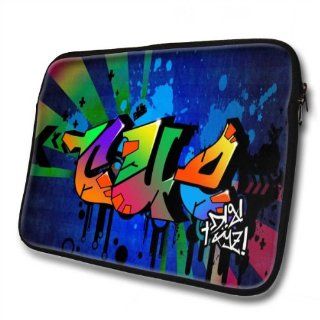 "Graffiti Names" designed for Tue, Designer 14''   39x31cm, Black Waterproof Neoprene Zipped Laptop Sleeve / Case / Pouch. Cell Phones & Accessories
