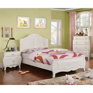 Furniture Of America Young Olivia White Solid Wood 3 piece Bedroom Set