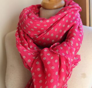 classic spotty scarf by the forest & co
