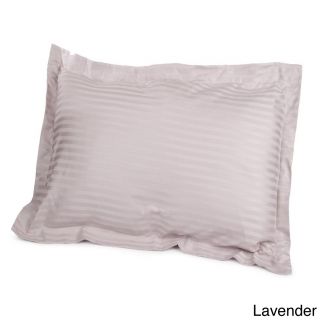 Home City Inc Egyptian Cotton 650 Thread Count Stripe Pillow Shams (set Of 2) Purple Size King