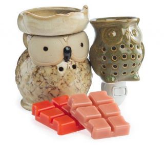 Candle Warmers Ceramic Owl Warmer, Plug In, 2 2 oz Wax Melts —